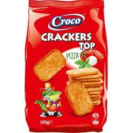 Crackers CROCO cu aroma de pizza, 150 g