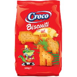 Biscuiti CROCO Zoo cu unt, 100 g