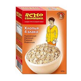 Fulgi ЯСНО СОЛНЫШКО, 4 cereale, 375g