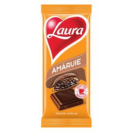 Ciocolata LAURA, amaruie, 20.5% cacao, 90g