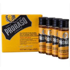 Горячее масло для бороды PRORASO Wood & Spice, 4 х 17 мл