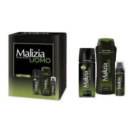 Набор мужской MALIZIA Vetyver, Гель для душа 250мл  + дезодорант 175мл + пена для бритья 50мл