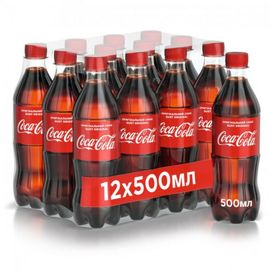 Упаковка COCA COLA Напиток газированный, 500мл, 12шт