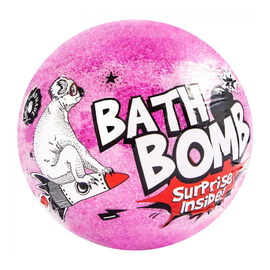Bomba de baie LAQ, cu surpriza, roza, 120 g