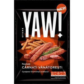 Pesmeti YAW! Sticks, cu gust de carnati vanatoresti, 50 g