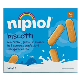 Biscuiti pentru copii NIPIOL 6 Cereale, 6+ luni, 360 g