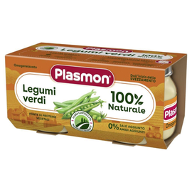 Пюре PLASMON, зеленые овощи, от 6 месяцев, 2 x 80 г
