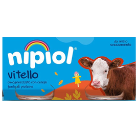 Piure NIPIOL, carne de vitel, 6+ luni, 2 x 80 g