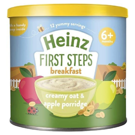 Terci HEINZ First Steps, din ovaz cu lapte si mere, 6+ luni, 240 g