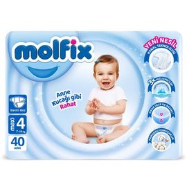 Scutece pentru copii MOLFIX Maxi №4, 7-14 kg, 40 buc