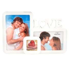 Рамка для фото Love/Family, пластиковая, 3 вставки, 20х30 см