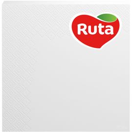 Салфетки RUTA 3 слоя белые 33 х 33 см, 20 шт