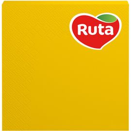 Салфетки RUTA 3 слоя, желтые, 33 х 33 см, 20 шт