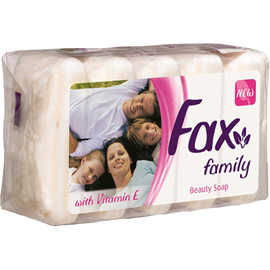 Мыло туалетное FAX Happy Home, твердое, белое, с витамином Е, 0.3 кг