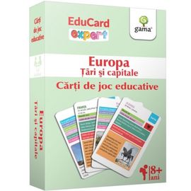 Carti de joc educative. Europa.Tari si capitale. EduCard Expert