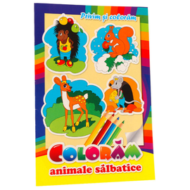 Privim si coloram. Animale salbatice