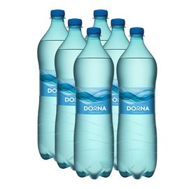 Упаковка DORNA вода минеральная, газированная, 1,5л, 6шт.