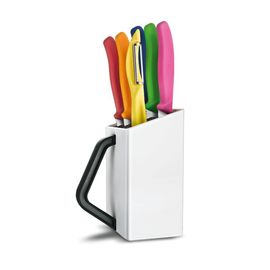 Set de bucatarie VICTORINOX Swiss Classic, utility block, white, 6pcs, assorted colours, 6.7127.6L14