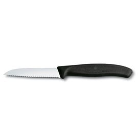 Нож VICTORINOX Swiss Classic. paring, 8cm, wavy, black, 6.7433