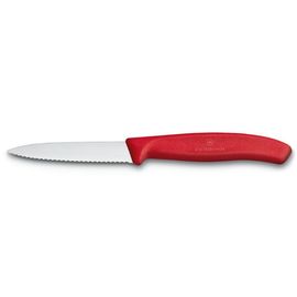 Нож VICTORINOX Swiss Classic, paring, wavy, pointer tip, red, 8cм, 6.7631