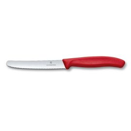 Нож VICTORINOX SwissClassic, round tip, wavy, red, 6.7831