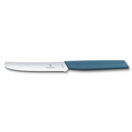 Нож VICTORINOX Swiss Modern, tomato and table, wavy, cornflow, 11см, 6.9006.11W2