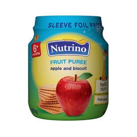Пюре NUTRINO, яблоко и печенье, от 6 месяцев, 125 г