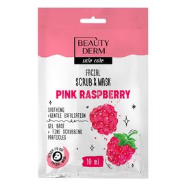 Scrub-maska pentru fata BEAUTYDERM Pink Raspberry, 10 ml