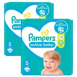 Набор подгузников для детей PAMPERS Active Baby Junior № 5, 11-16 кг, 2 x 38 шт