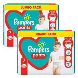 Set scutece pentru copii PAMPERS Pants EXTRA Large № 7, 17+ kg, 2 x 38 buc