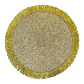 Подставка под тарелку CASA MASA Rings, золотая, 38 см