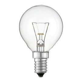 Лампа накаливания PHILIPS P45/STAND/E14/60W/230V/CL, прозрачная, шар