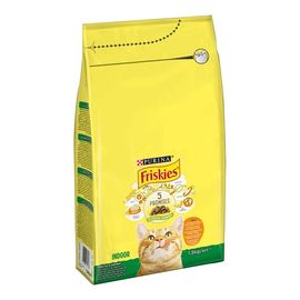 Hrana uscata pentru pisici FRISKIES Indoor Pui+Mazare, 1,5kg
