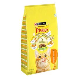 Корм сухой для кошек FRISKIES Adult Курица+Овощи, 10кг