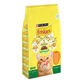 Корм сухой для кошек FRISKIES Indoor Курица+Овощи, 10кг