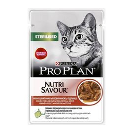 Корм для кошек PRO PLAN Sterilised Nutrisavour Говядина, 85гр