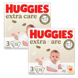 Набор подгузников для детей HUGGIES Extra Care №3, 6-10 кг, 72 шт.*2