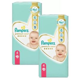 Set scutece pentru copii PAMPERS Premium Care Maxi №4, 52 buc.*2