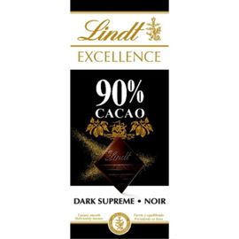 Ciocolata LINDT Excellence, neagra 90%, 100 g