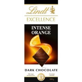 Ciocolata LINDT Excellence, neagra cu portocala, 100 g