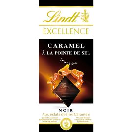 Ciocolata LINDT Excellence, neagra cu caramela sarata, 100 g