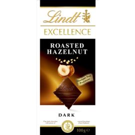 Ciocolata LINDT Excellence, cu alune de padure, 100 g