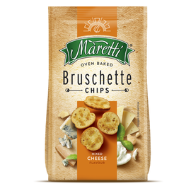 Bruschette MARETTI Mixed Cheese, cu gust de branza, 140 g