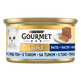 Влажный корм для кошек Gourmet Gold, паштет с тунцом 85 г