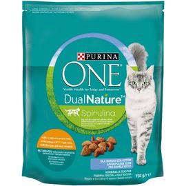 Hrana uscata pentru u pisici ONE DualNature Adult Spirulina (pui), 750 gr