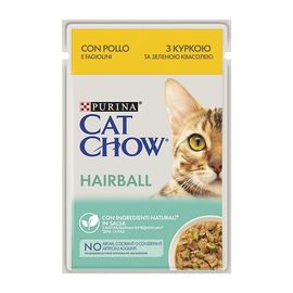 Hrana umeda pentru pisici CAT CHOW HC (pui,mazare), 85 gr