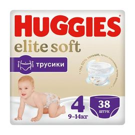 Подгузники-трусики HUGGIES Elite Soft Pants Mega 4, 9-14 кг, 38шт.