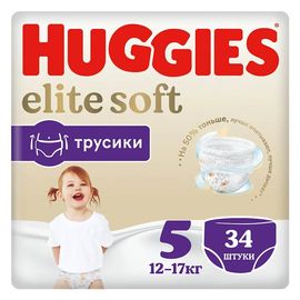 Подгузники-трусики HUGGIES Elite Soft Pants Mega 5, 12-17 кг, 34шт.
