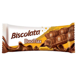 Шоколадный батончик Biscolata DuoMax, с орехом, 44 г