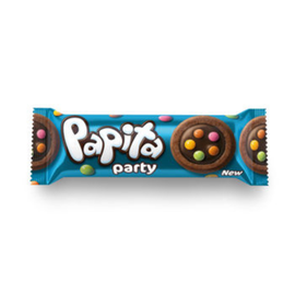 Biscuiti Papita Party, ciocolata si draje, 63 g